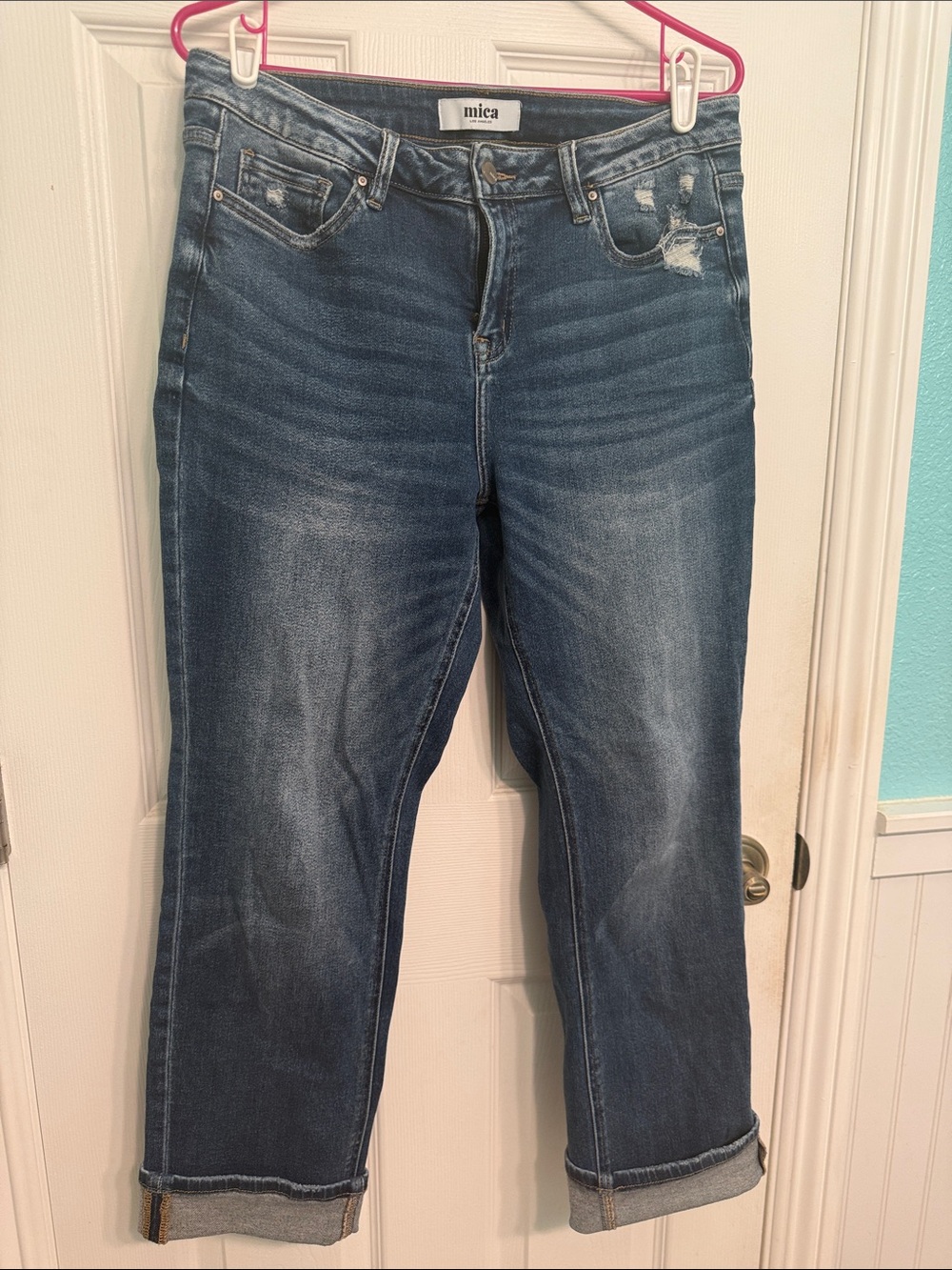 Mica Relaxed Boyfriend Jeans in Dark Blue
